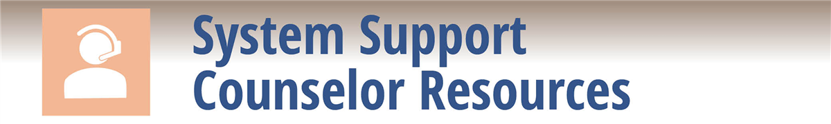 System Support Counselor Resources